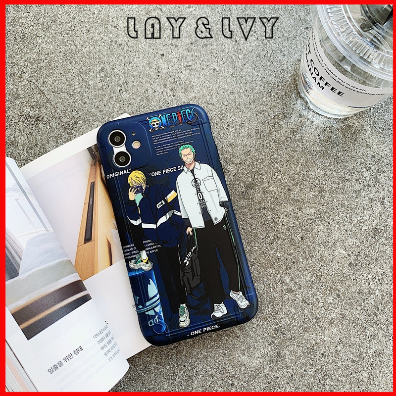 One Piece Sanji & Zoro Japanese Fashion Clothing IMD Silicone Straight Edge Phone Case Soft Case for IPhone7/8 7Plus/8Plus IPhone X/XS/XR/XSMAX IPhone 11 11pro 11pormax IPhone 12mini 12pro 12promax