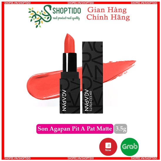 Son thỏi lì, mịn môi Agapan Pit A Pat Matte Lipstick NPP Shoptido