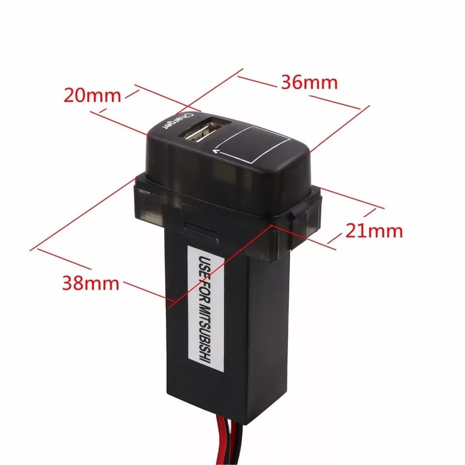 Sạc 1 cổng usb, báo volt gắn Tapplo Mitsubishi Grandis...