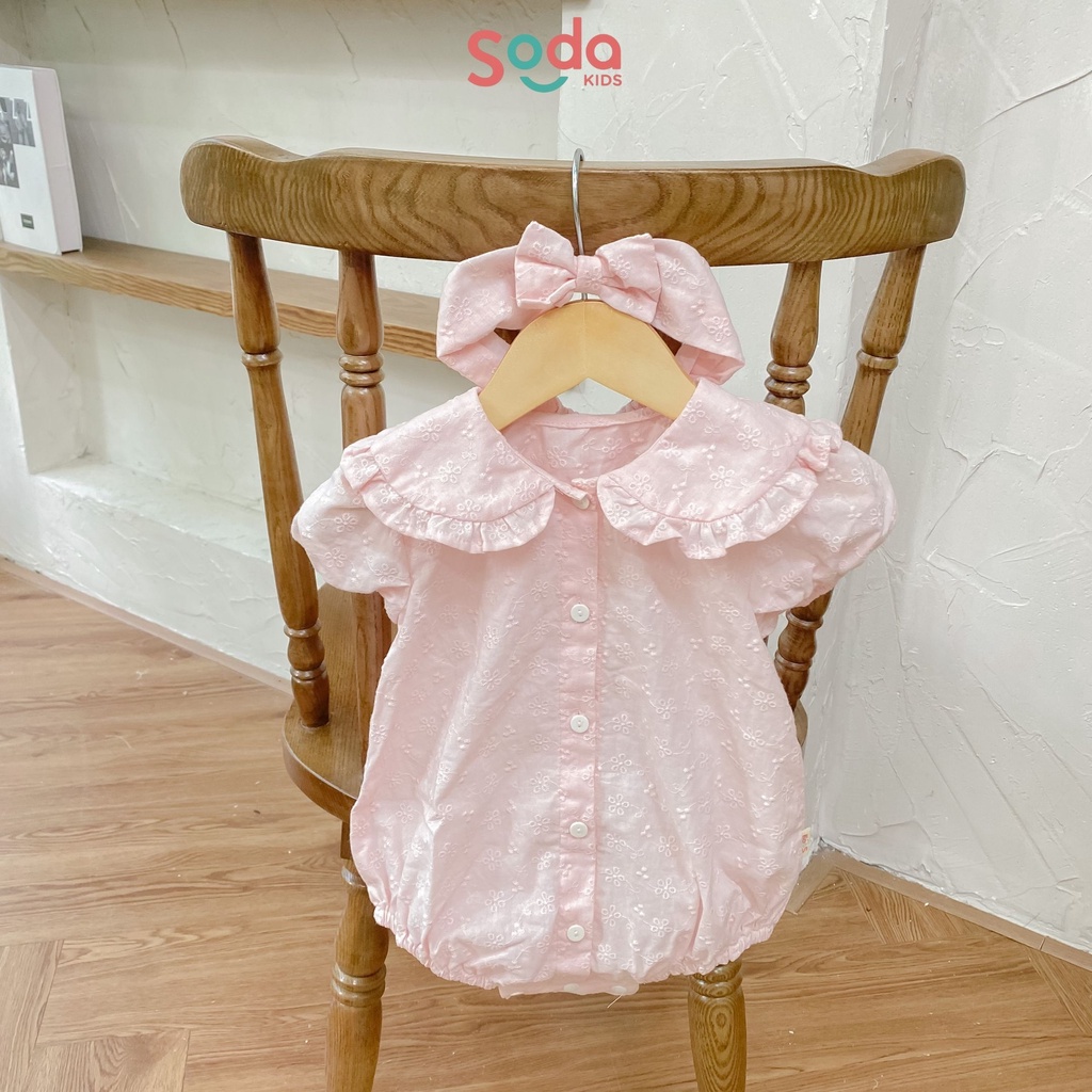 Body tặng kèm băng đô nơ cho bé gái Cece SODA KIDS phong cách tiểu thư