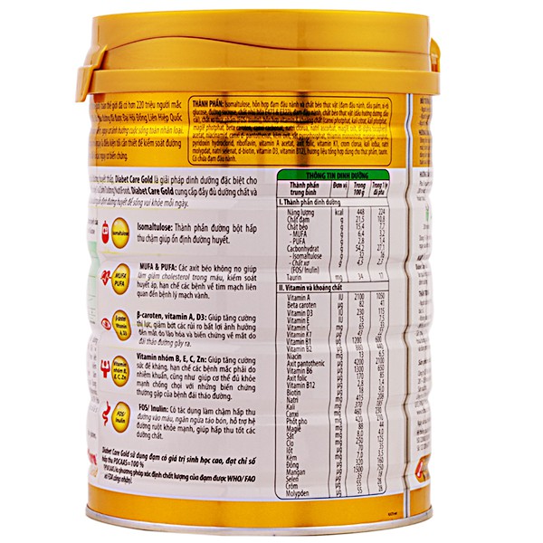 Sữa Nutifood Diabetcare Gold 900g (dinh dưỡng cho người đái tháo đường)