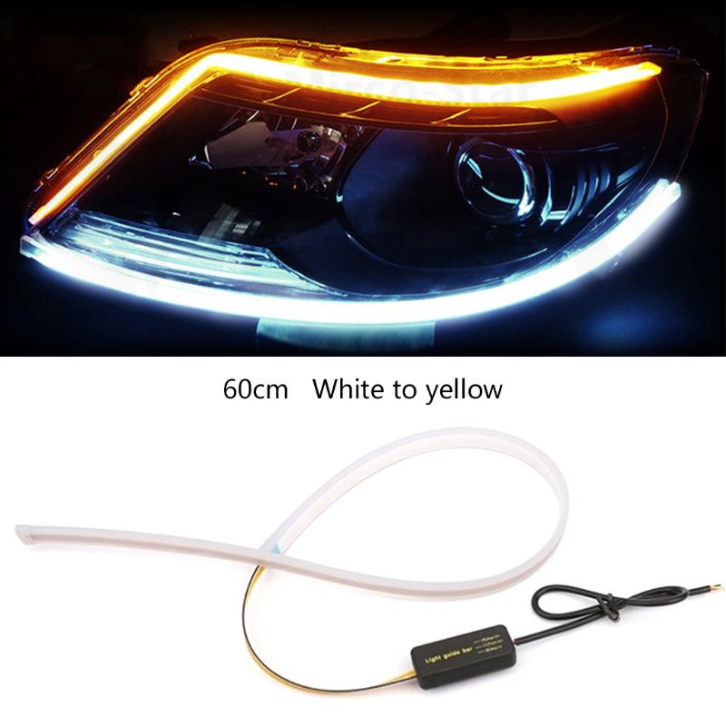 Đèn LED DRL Siêu Mỏng Linh Hoạt Chống Thấm Nước Cho Xe Hơi