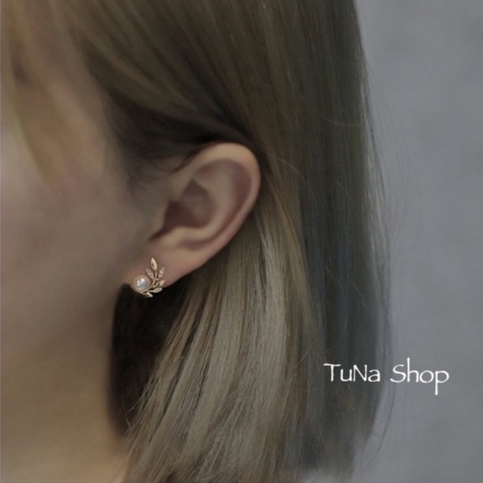 Khuyên tai tròn gắn ngọc nguyệt quế/ Bông tai/  Bạc cao cấp _ 𝐂𝐚𝐦 𝐤𝐞̂́𝐭 𝐜𝐡𝐮𝐚̂̉𝐧 𝐁𝐚̣𝐜 _ 𝐓𝐔𝐍𝐀𝐒𝐇𝐎𝐏 𝐓𝐫𝐚𝐧𝐠 𝐬𝐮̛́𝐜 𝐁𝐚̣𝐜