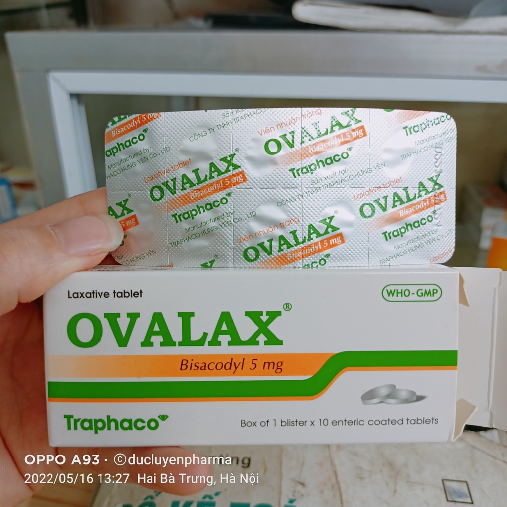 Viên nhuận tràng Ovalax hộp 10 viên