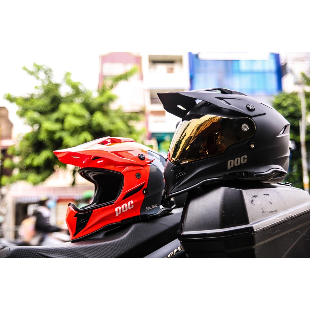 Mũ bảo hiểm Fullface 2 kính POC Power Dual Sport [ chính hãng ]
