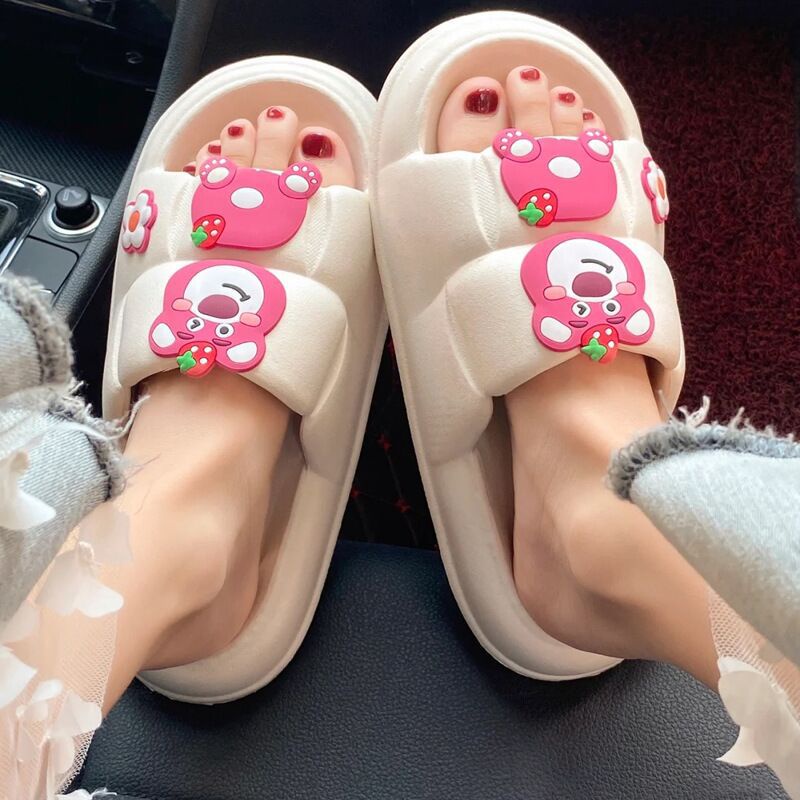 CHZK mô hình hoạt hình dễ thương dép quai ngang cao su Eva cao cấp không thấm nước, chống trơn trượt