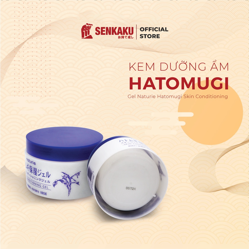 Kem dưỡng ẩm trẻ hoá da Hatomugi Naturie Skin Conditioning 180g Nhật Bản