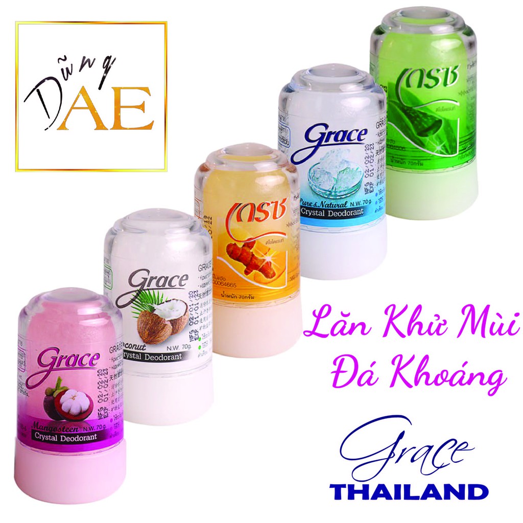 Lăn Khử Mùi Đá Khoáng Grace Thái Lan 70g