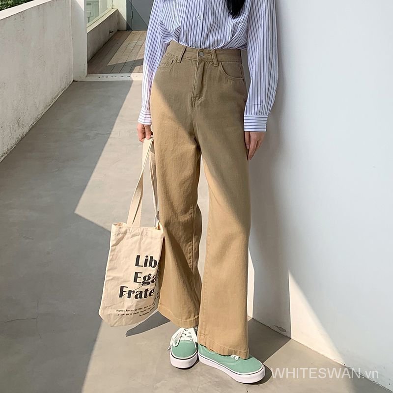 Quần Jeans Nữ Lưng Cao Ống Rộng Thời Trang 2021 | BigBuy360 - bigbuy360.vn
