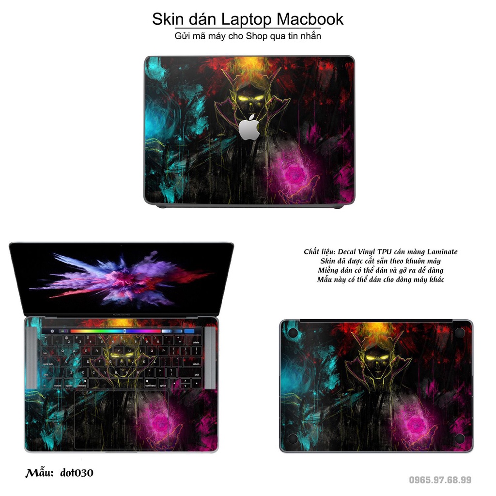 Skin dán Macbook mẫu Dota 2 (đã cắt sẵn, inbox mã máy cho shop)