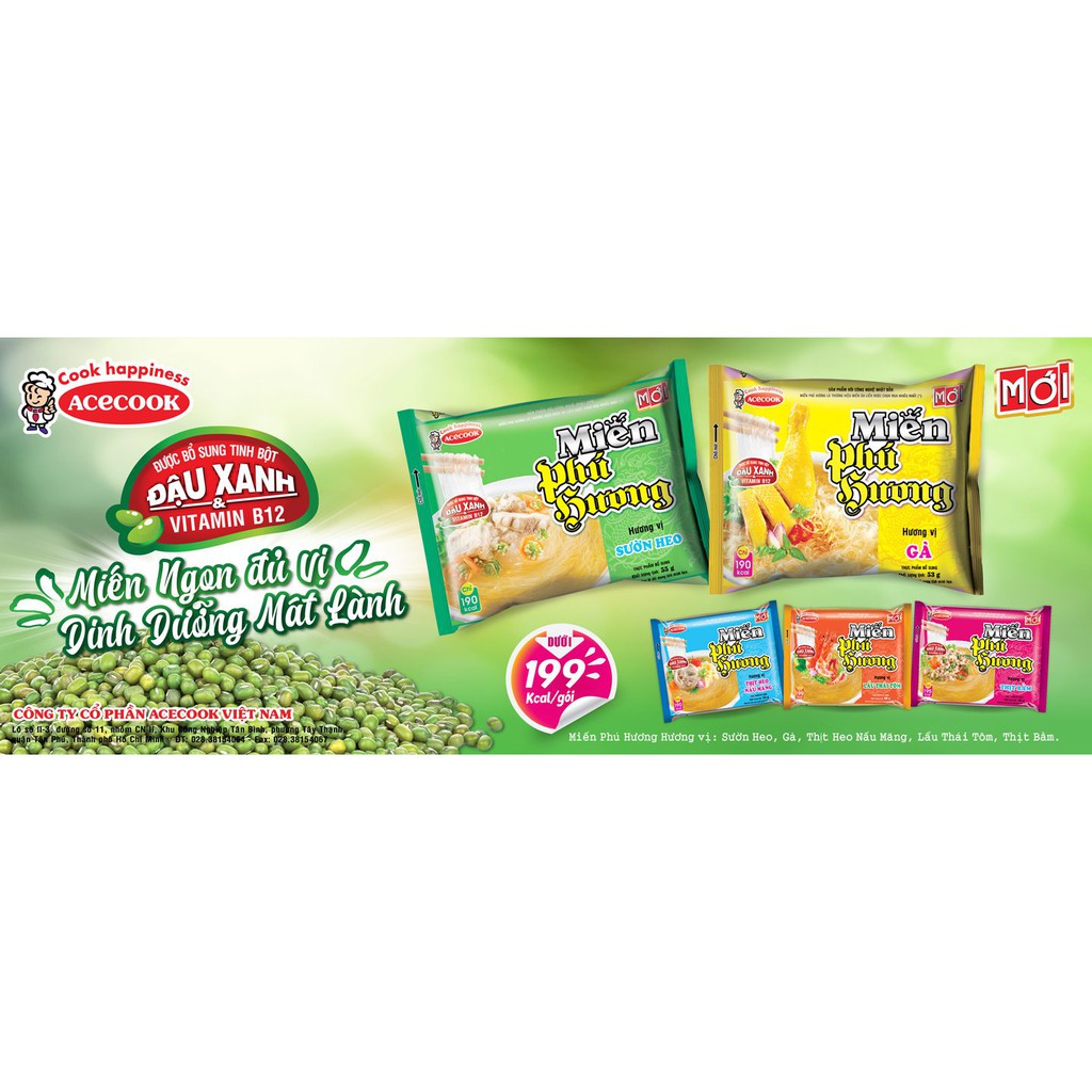 Thùng 24 gói miến Phú Hương các hương vị ăn liền Acecook gói 58g(Mỗi đơn hàng tối đa được 2 thùng) | BigBuy360 - bigbuy360.vn