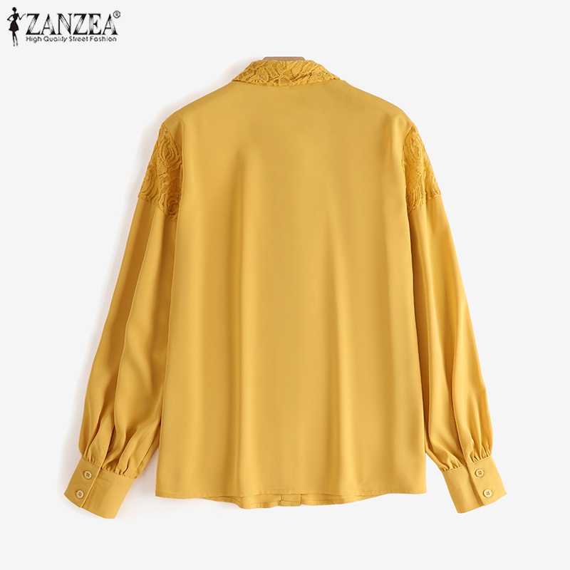 Zanzea Áo Nữ Tay Dài Phối Ren Thời Trang Quyến Rũ