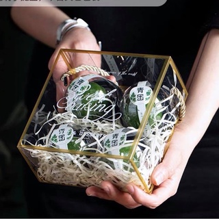 Hộp Mica Trong có dây xách - 14*14*7cm