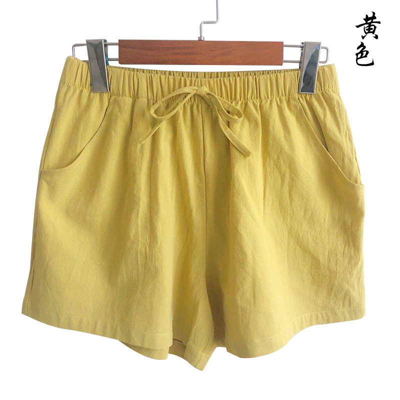 Quần Short Vải Lanh Cotton Ống Rộng Lưng Cao Thời Trang Mùa Hè Mới Cho Nữ 21 | BigBuy360 - bigbuy360.vn