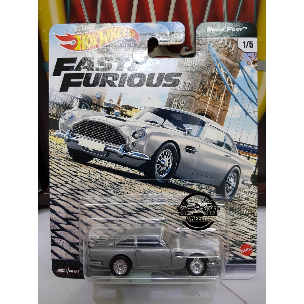 Xe mô hình đồ chơi bánh cao su Hotwheels 1:64 RETRO - FAST & FURIOUS - Aston Martin DB5