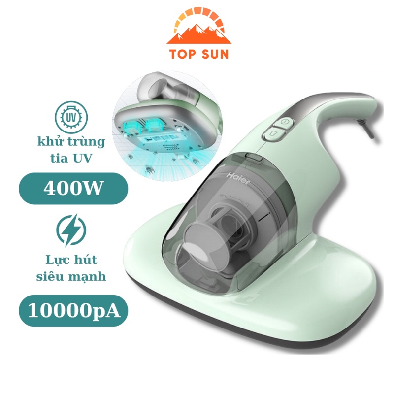 Máy Hút Bụi Chăn Đệm Sofa Diệt Khuẩn UV HAIER, Công Suất 400W (Hút Bụi Mịn, Lông Chó Mèo) - May Hút Bụi Ga Giường