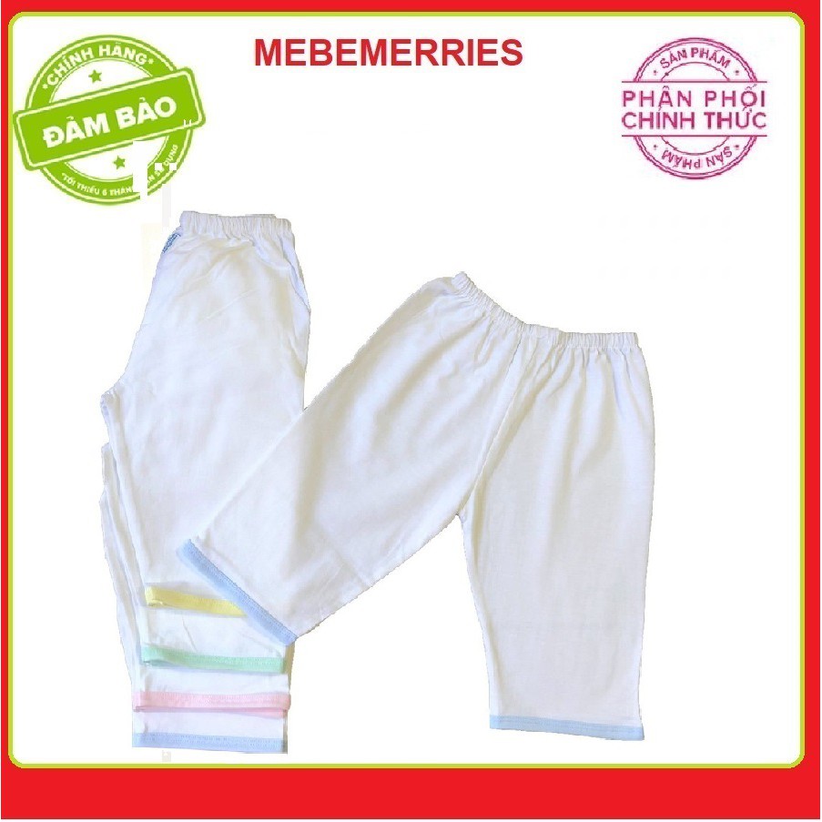 Quần sơ sinh dài Trắng JOU, chất vải cotton 100% mềm, mịn, thoáng mát cho bé trai, bé gái, hàng Việt Nam chất lượng