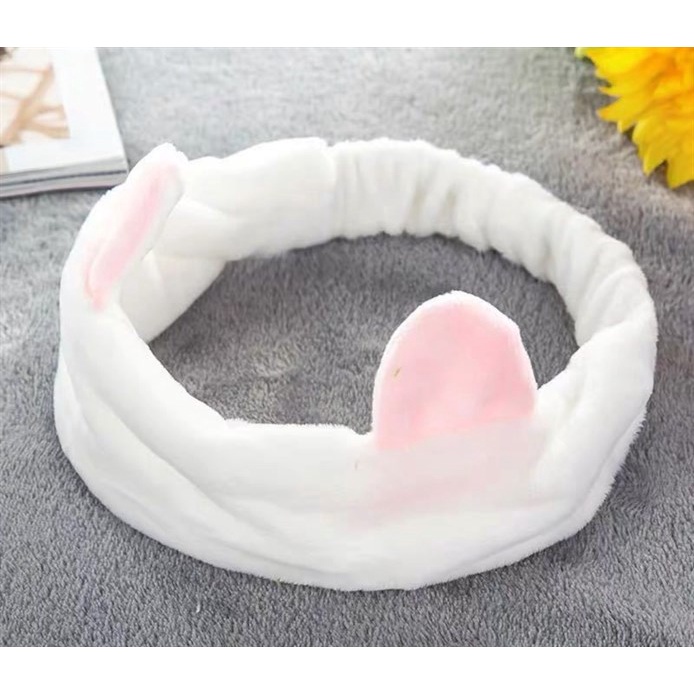 Băng đô vải bông mềm cài tóc rửa mặt