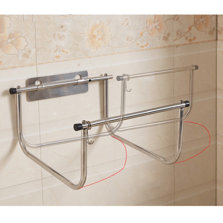 kệ inox dán tường để chậu_RE0162