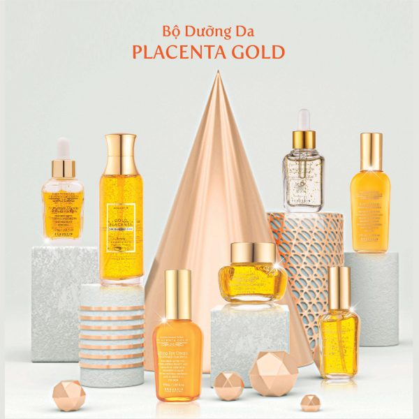 Nước Hoa Hồng BEAUSKIN Placenta Gold Luxury 24k 130ml Làm Sạch Da, Se Khít Lỗ Chân Lông - Hàn Quốc Chính Hãng