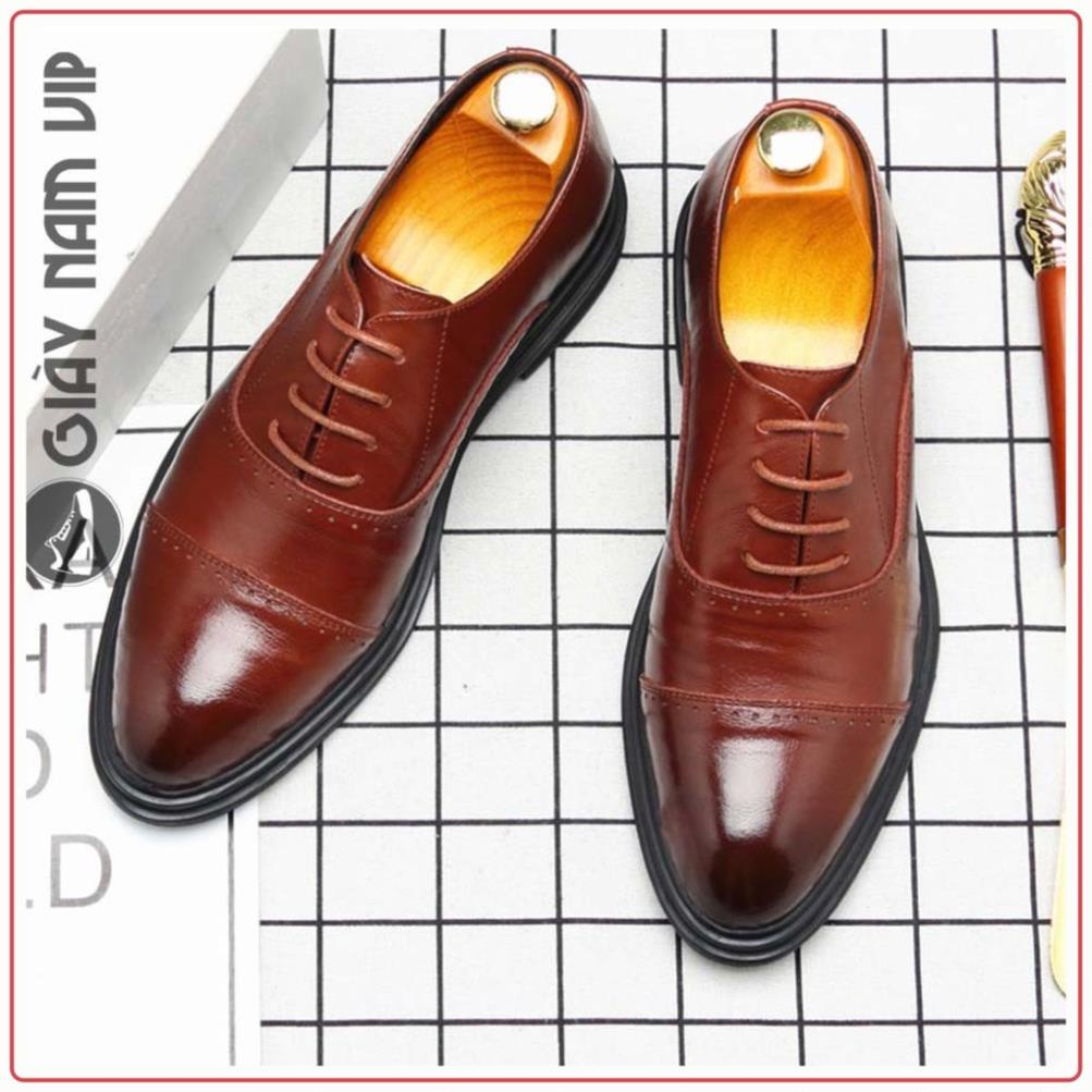 Giày Oxford Nam Đẹp Hàng Hiệu Da Bò GIAYNAMVIP Giày Công Sở Nam Cao Cấp Chính Hãng GD91 h