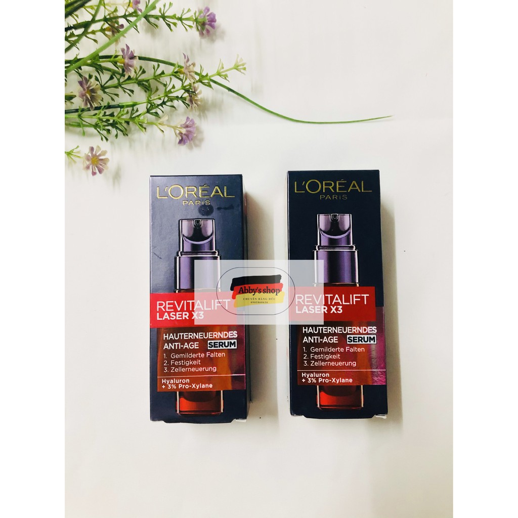 Huyết thanh chống lão hoá -Loreal Revitalift Laser X3 Serum,⚡HÀNG ĐỨC⚡ 30ml