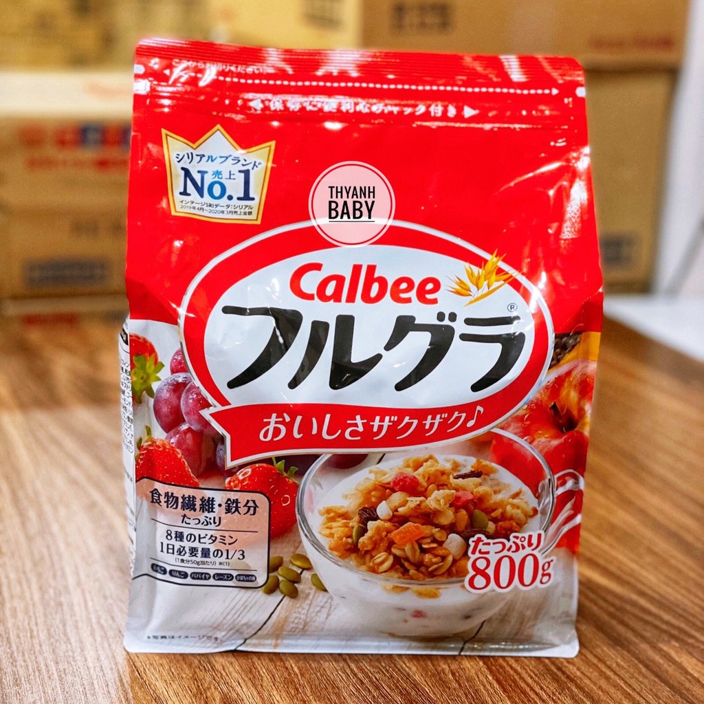 Ngũ cốc Calbee, Ngũ cốc hoa quả Calbee 800gr Nhật Bản (1/2022)