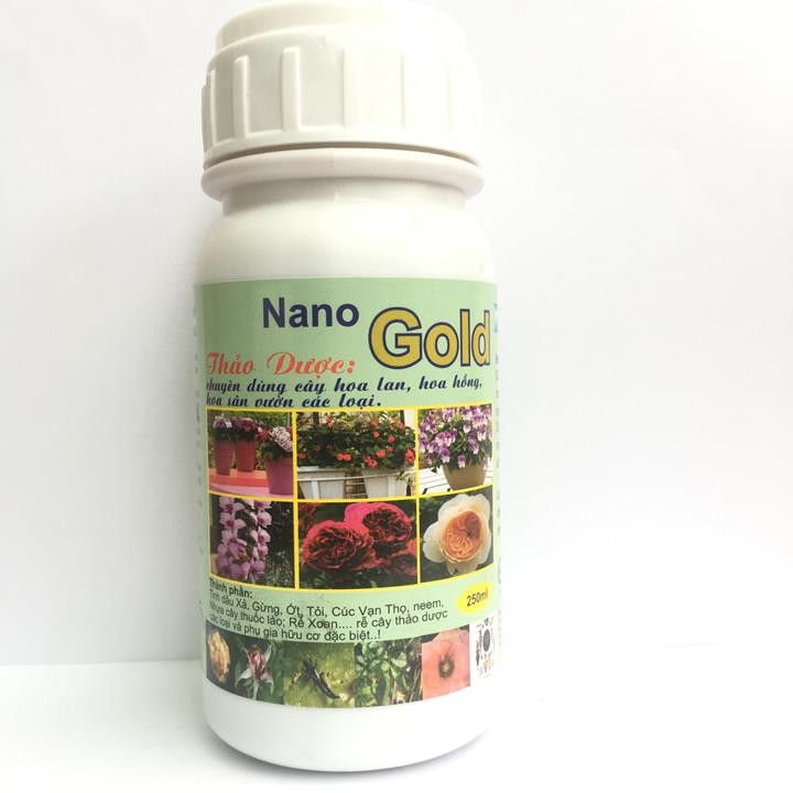 Nano GOLD Thảo Dược chai 250ml thuốc sinh học trừ sâu, rầy (Vườn Sài Gòn - Vuon Sai Gon)