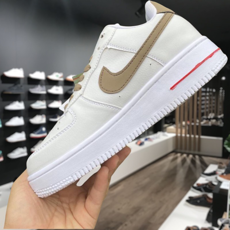 Giày thể thao AF1 custom vệt nâu,Giày sneaker air force 1 low premium white brown nam nữ cực chất dễ phối đồ 2022 | BigBuy360 - bigbuy360.vn