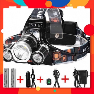 Đèn Pin Đội Đầu 3 Bóng Led Siêu Sáng HIGH POWER HEADLAMP T6, Sạc Pin Siêu Tiện Dụng, Bảo Hành 12 Tháng