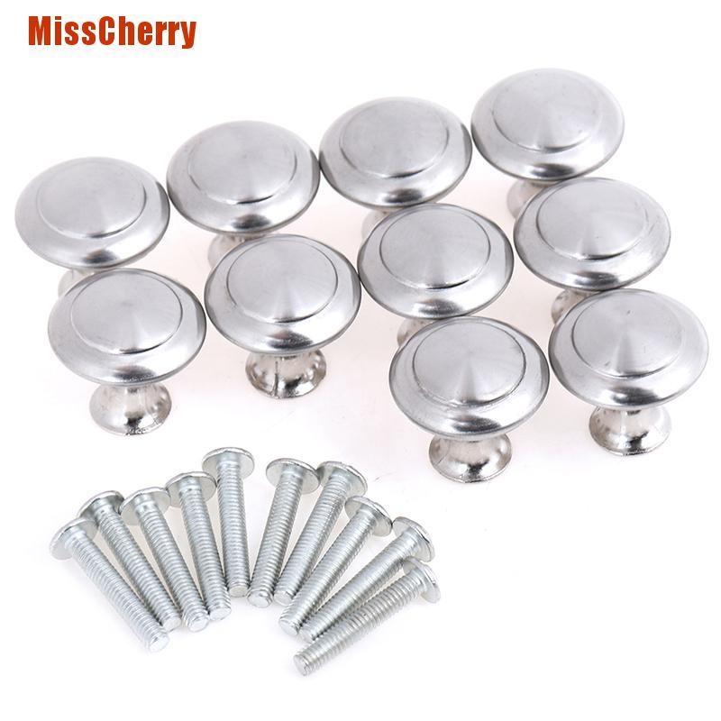 Set 10 Tay Nắm Ngăn Kéo Tủ Bằng Thép Không Gỉ Hình Tròn