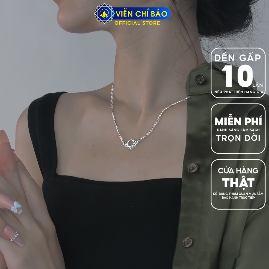 Dây chuyền bạc nữ Skull Queen chất liệu bạc 925 thời trang phụ kiện trang sức Viễn Chí Bảo D000103