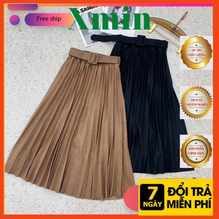 chân váy xếp ly kèm đai loại đẹp Yannan aosomiredep loại 1 giá tốt freeship50k