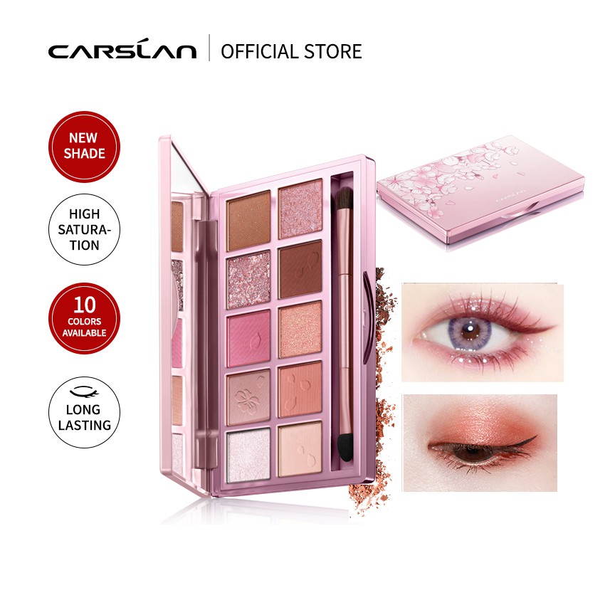Bảng Phấn Mắt CARSLAN 10 Màu đa Chức Năng Phấn bắt sáng Tạo khối Phấn má hồng 12g | BigBuy360 - bigbuy360.vn