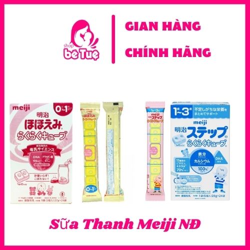 (Bán lẻ) Sữa Meiji thanh số 0-1 hàng nội địa Nhật date 2023-thanh 27g