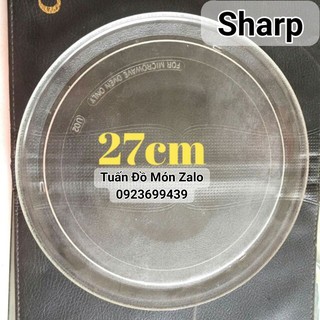 Đĩa quay lò vi sóng Sharp 27cm trơn lò 22l phụ tùng linh kiện chính hãng