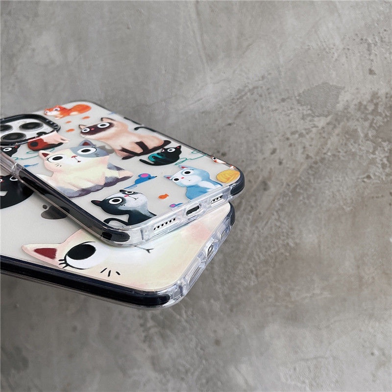 Ốp Lưng Silicone Mềm Trong Suốt In Hình Mèo Đáng Yêu Cho Iphone 12 Pro Max 11pro Max Xs Xr 8 7plus Se 2020 | BigBuy360 - bigbuy360.vn
