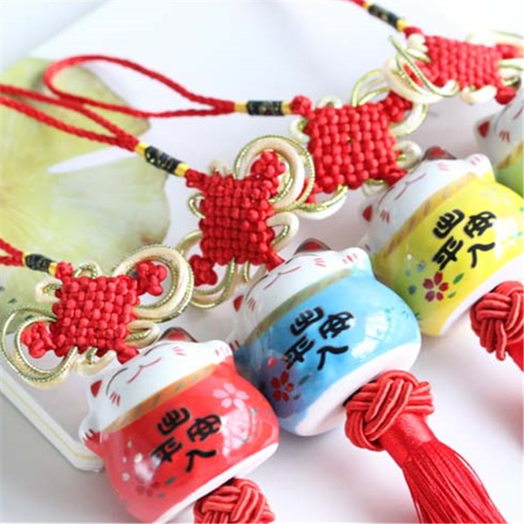 Phụ kiện treo trang trí xe hơi hình mèo may mắn