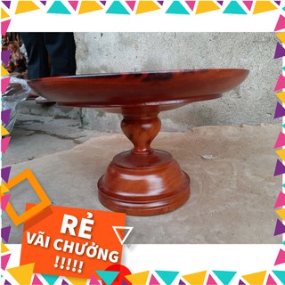 [Nội thất phòng khách] Đĩa trái cây gỗ hương  mat 30x cao 15cm