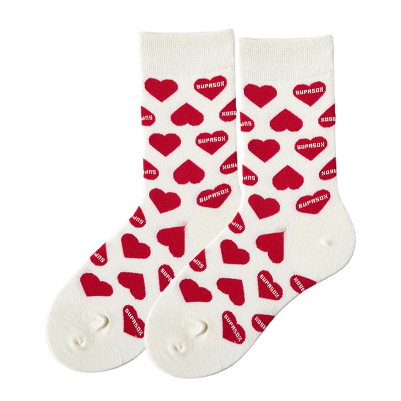 Youyo Vớ Cotton Thoáng Khí In Họa Tiết Trái Tim Phong Cách Harajuku Nhật Bản Mới Lạ M