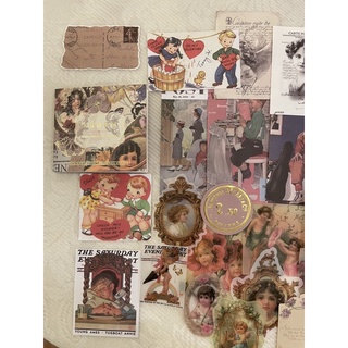 Giấy Decor Và Sticker Em Bé Cổ Điển ✨