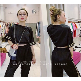 Set thể thao phi cánh dơi viền sọc