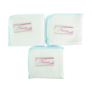 10 khăn sữa gạc nhỏ 3 lớp nanio _bịch 10 khăn