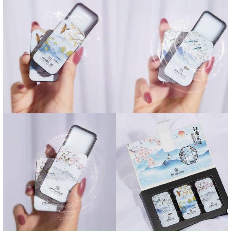 SET 3 LỌ NƯỚC HOA KHÔ TẶNG KÈM HỘP ĐỰNG PHIÊN BẢN HOA ANH ĐÀO | Thế Giới Skin Care