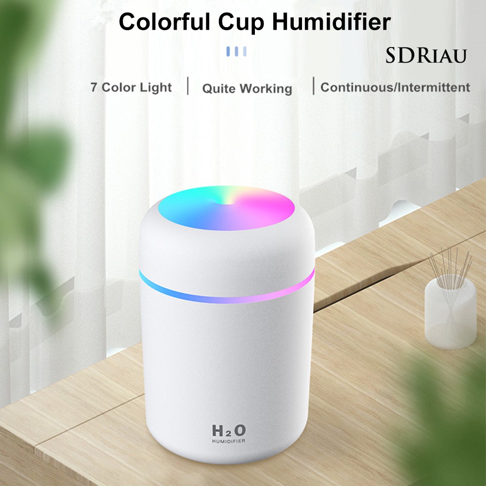 (Hàng Mới Về) Máy Phun Sương Tạo Độ Ẩm Có Đèn Led Nhiều Màu