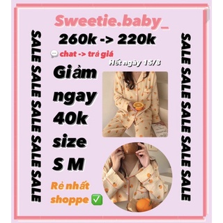 GIÁ GỐC TAOBAO BỘ ĐỒ NGỦ PYJAMA/ PIJAMA DÀI TAY CỘC TAY QUẢ CAM VẢI XÔ CỰC MÁT RẺ NHẤT SHOPPE