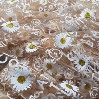 🌼 Voan Lưới Họa Tiết Hoa Cúc🌼 1Met