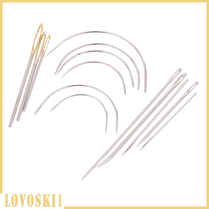 [LOVOSKI1]14pcs Repair Needles For Carpet Leather Canvas Curved Upholstery Hand Sewing