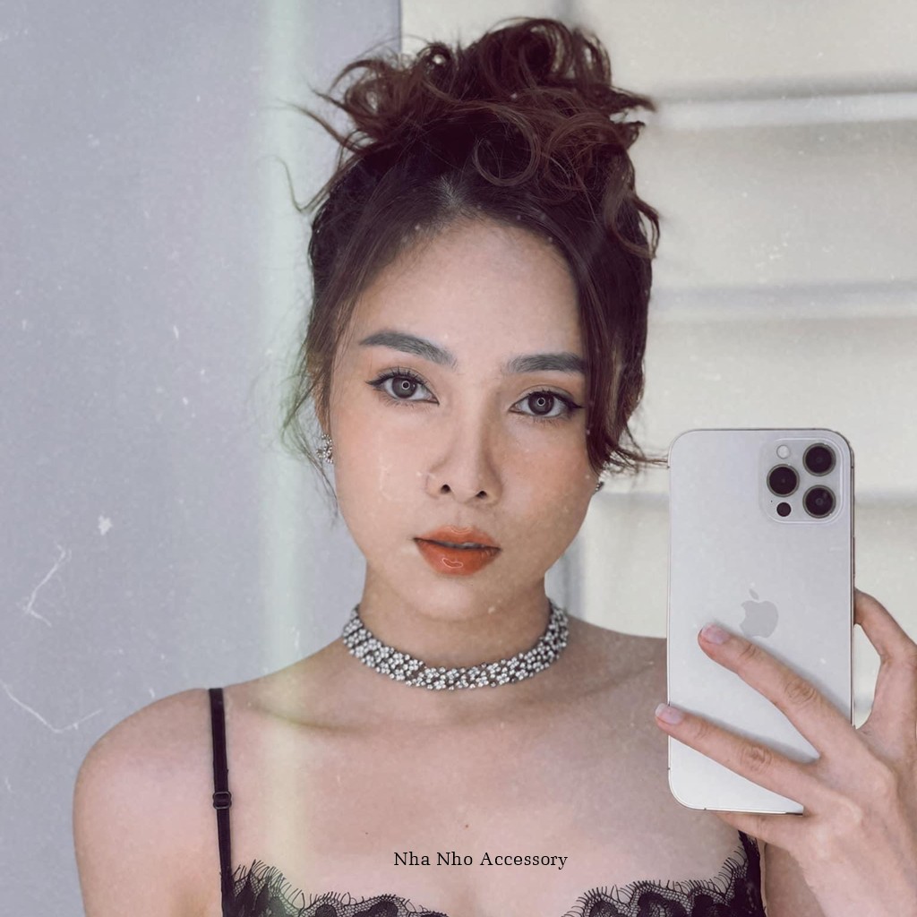 Vòng Cổ Choker Đá Bản Ngang Cut Out Độc Đáo NHÀ NHỎ 495