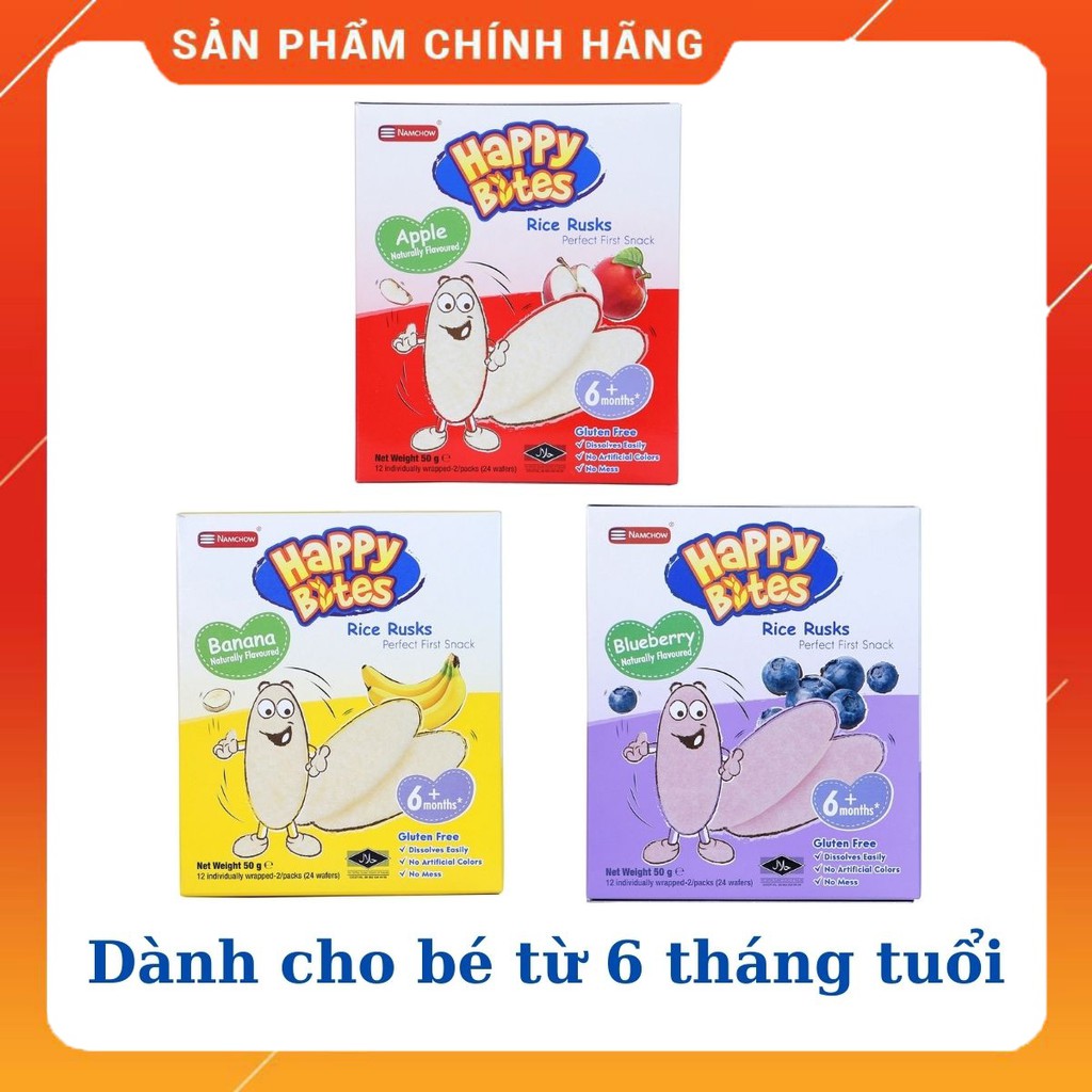 Bánh ăn dặm Happy Bites 50g